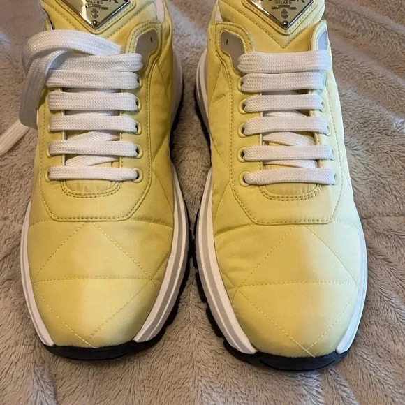 PRADA  authentic nylon pluma  size 40 the “ calzature donna “  narciso color - Picture 7 of 15